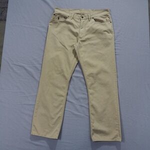 Polo Ralph Lauren Pants Mens 36x30 Khaki Straight Fit Chino Embroidered Pony